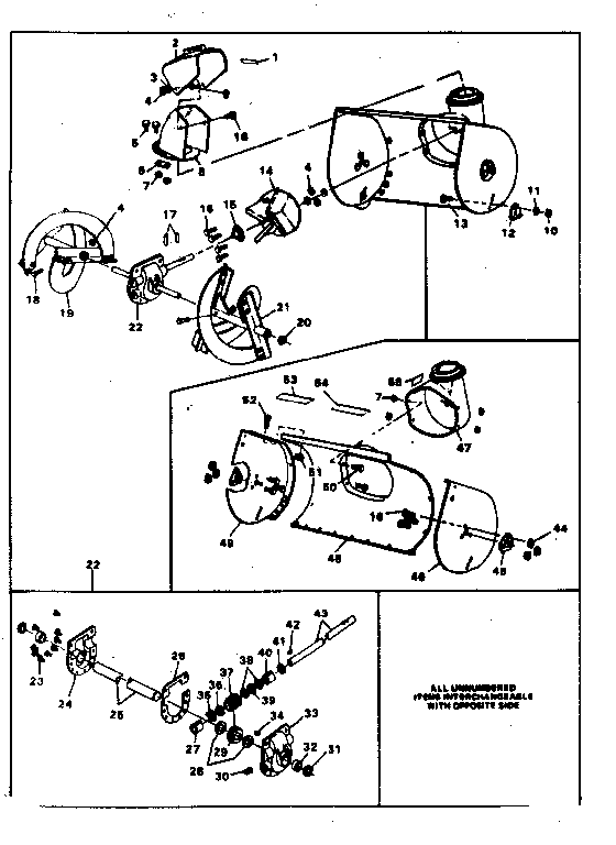 Craftsman 5361-52 gear case assembly diagram