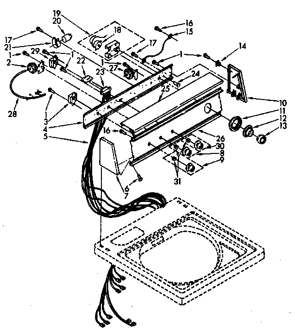 Kenmore 11082692830 control panel parts diagram