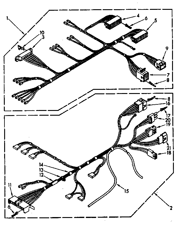 Kenmore 11082692830 wiring harness parts diagram