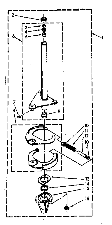 Kenmore 11082692830 brake and drive tube parts diagram