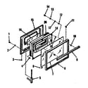 Kenmore 9113548810 oven door section diagram
