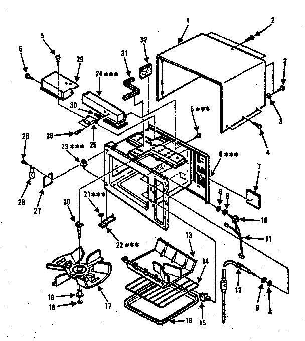 Kenmore 5648824581 cabinet parts diagram