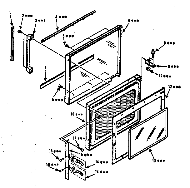 Kenmore 5648824581 door parts diagram