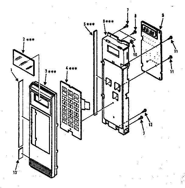 Kenmore 5648824581 control panel parts diagram