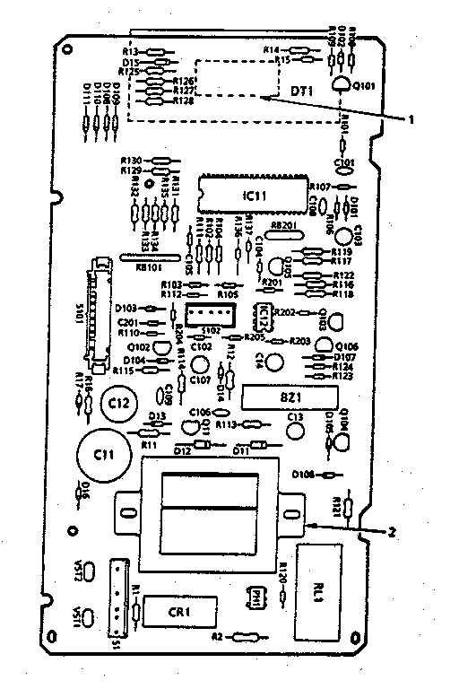 Kenmore 5648824581 power and control circuit board diagram