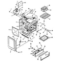 Kenmore 9113658811 oven body section diagram