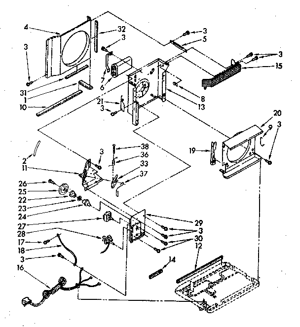 Kenmore 1068760784 air flow and control diagram