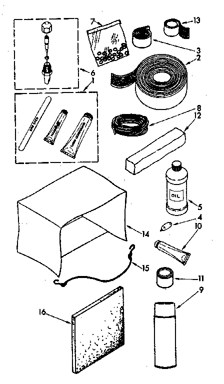 Kenmore 1068760784 optional parts diagram