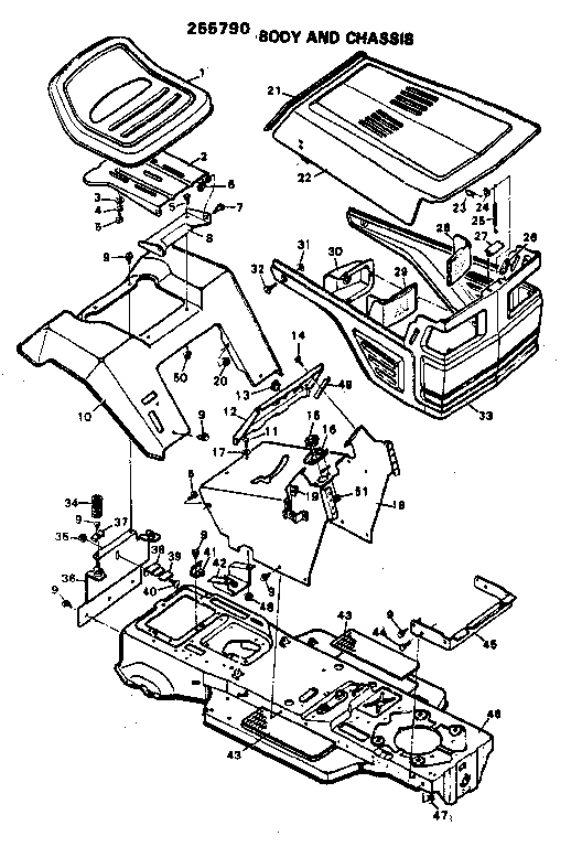 Craftsman 502255790 body and chassis diagram