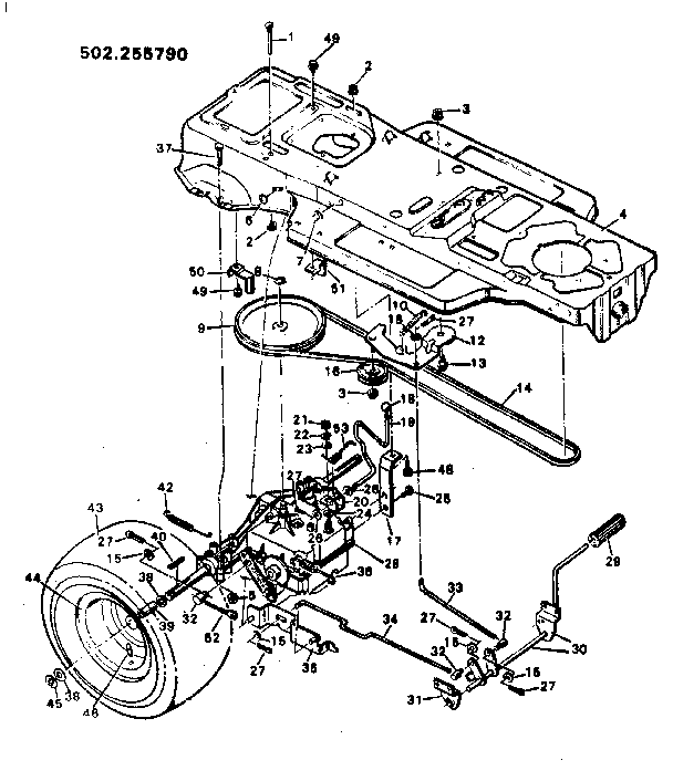 Craftsman 502255790 motion drive replacement drive parts diagram