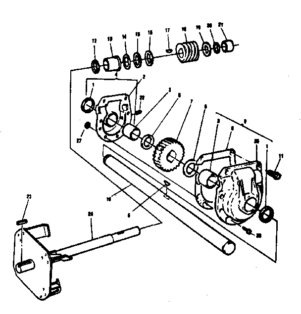 Craftsman 536886800 gear box repair parts diagram