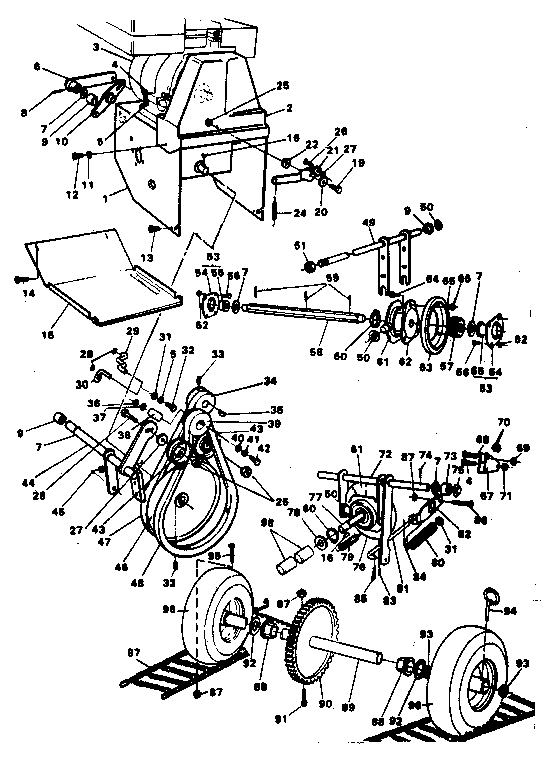 Craftsman 536886800 motor mount assembly repair parts diagram