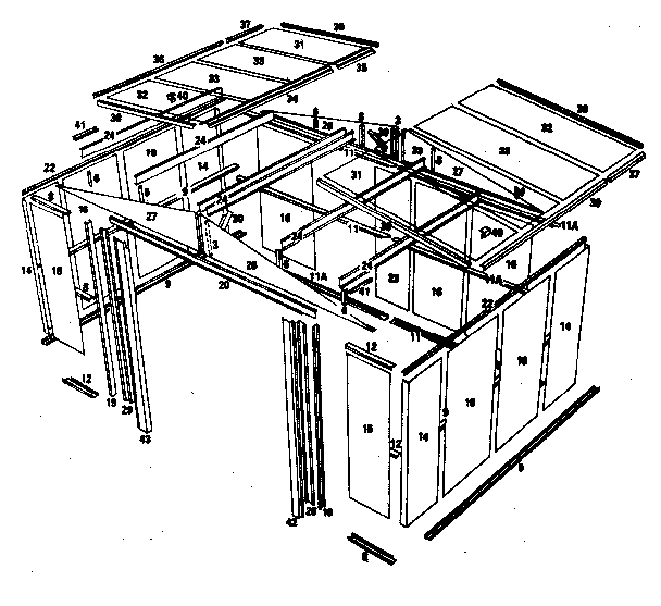 Sears 69768875 main frame diagram