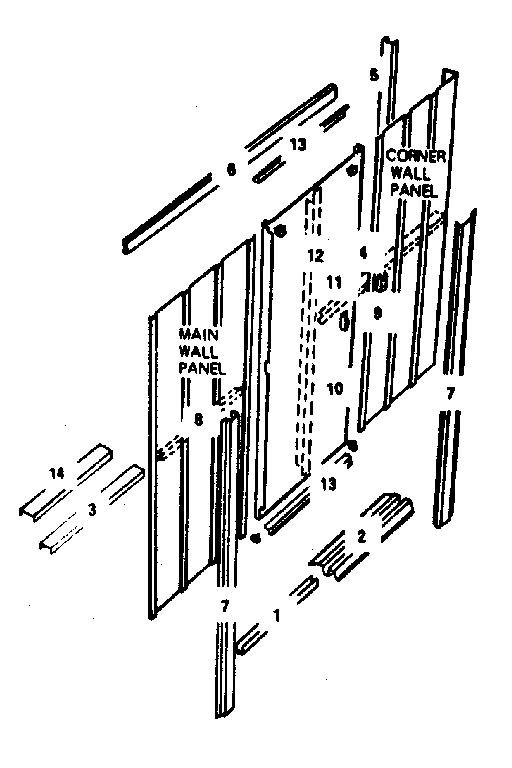 Sears 69768875 side panel diagram