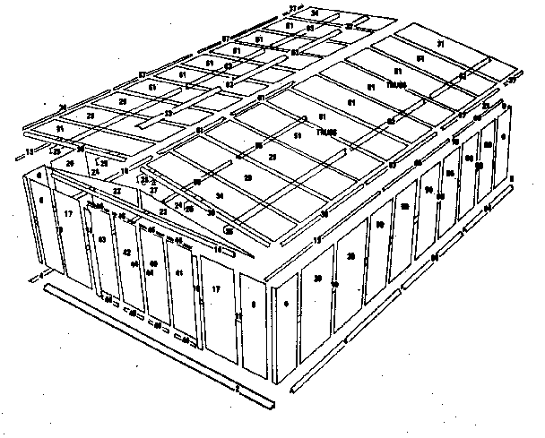 Sears 697688841 14'x23' storage building diagram
