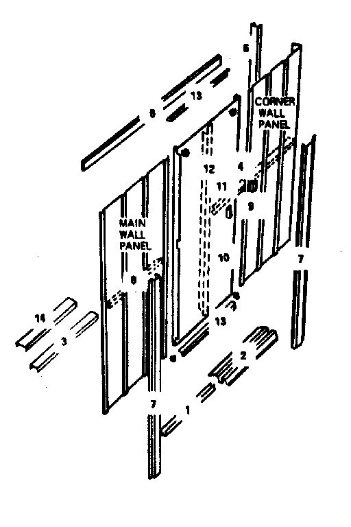 Sears 69768878 side panel diagram