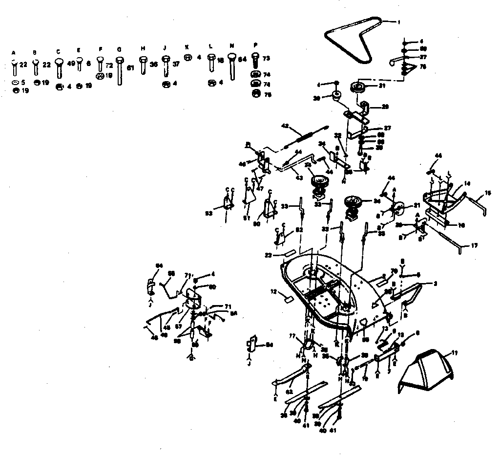 Craftsman 917254232 38" mower diagram