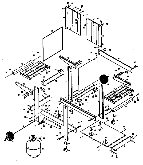 Kenmore 920100832 cart assembly diagram