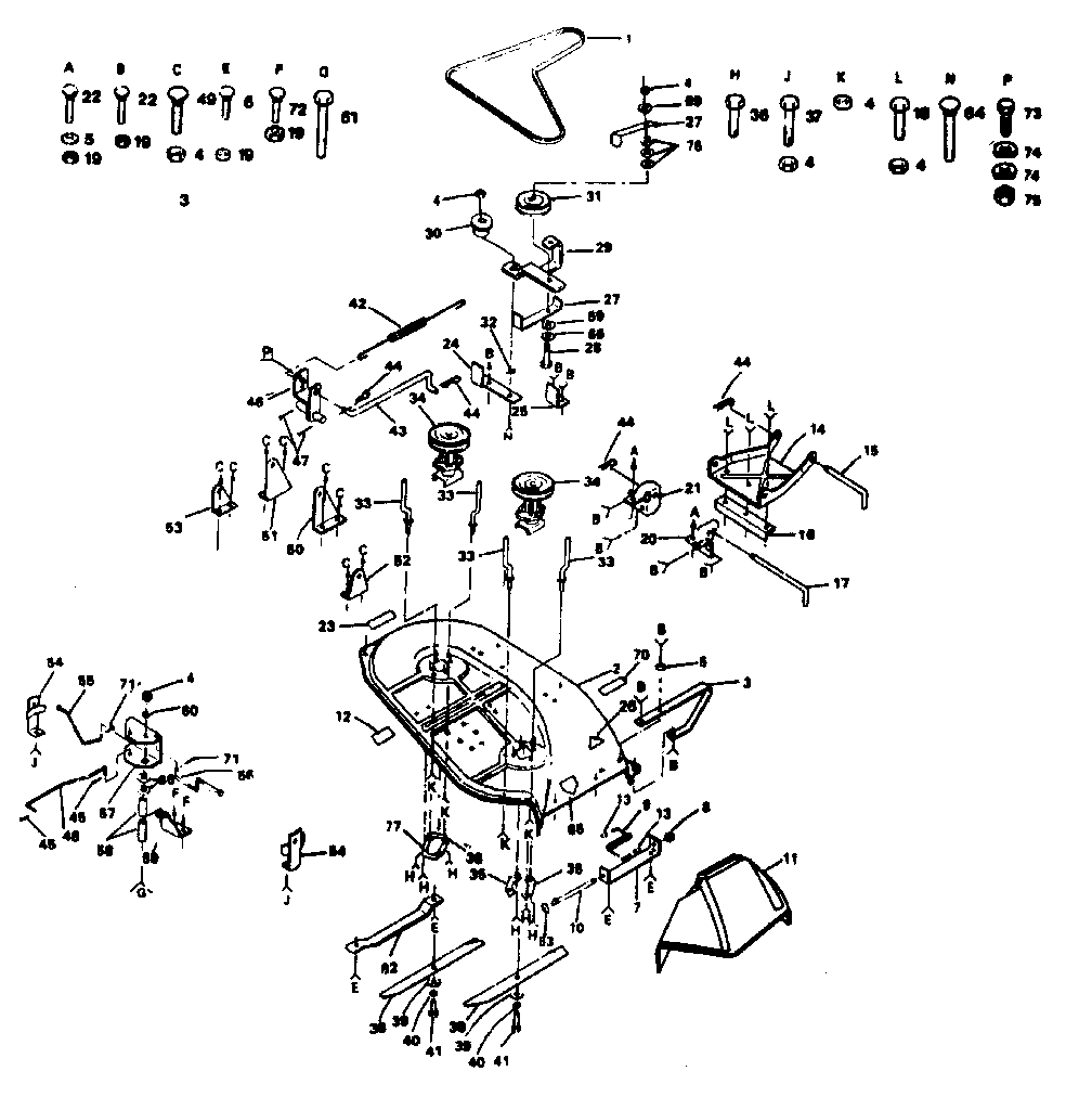 Craftsman 917254244 38" mower diagram