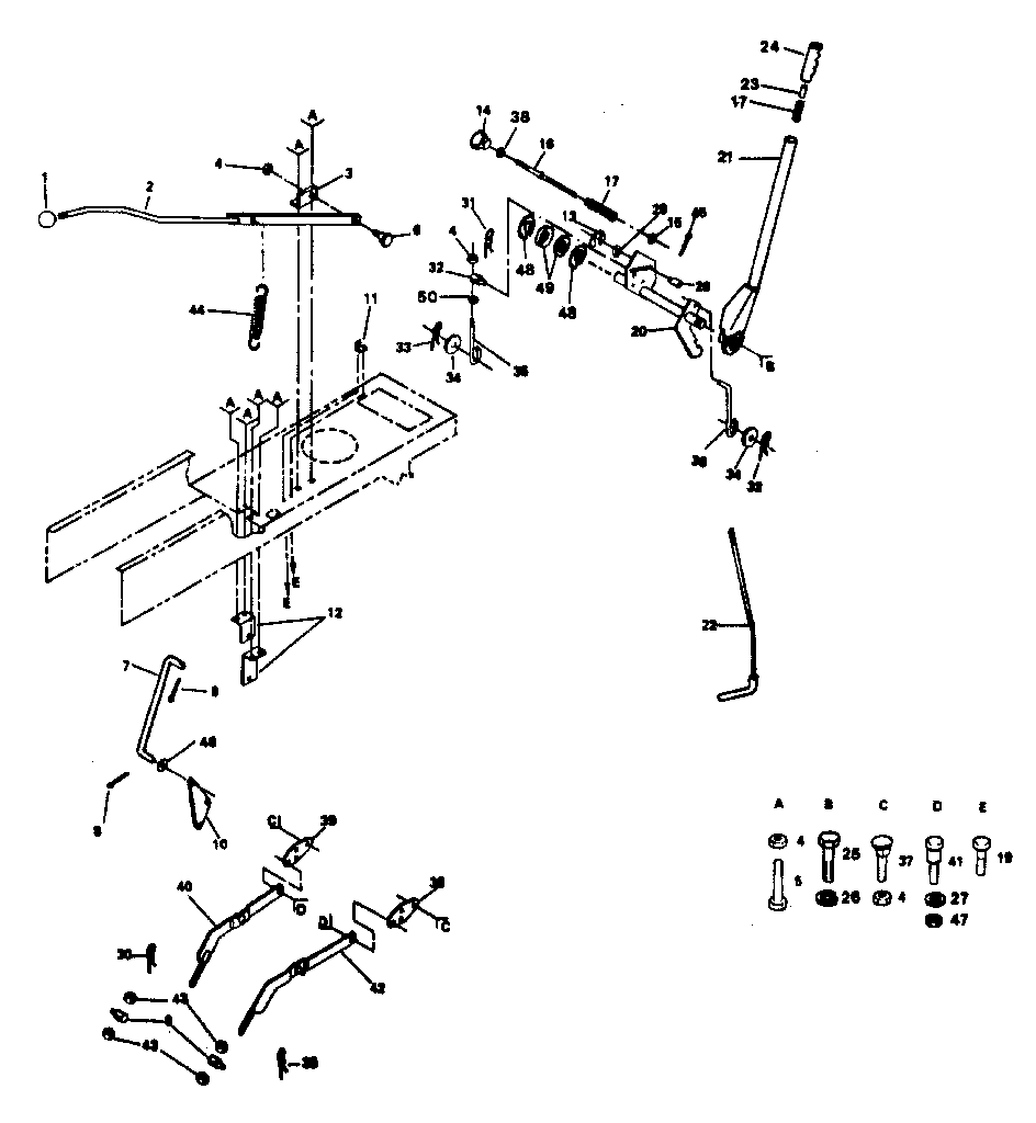 Craftsman 917254312 lift adjustment diagram