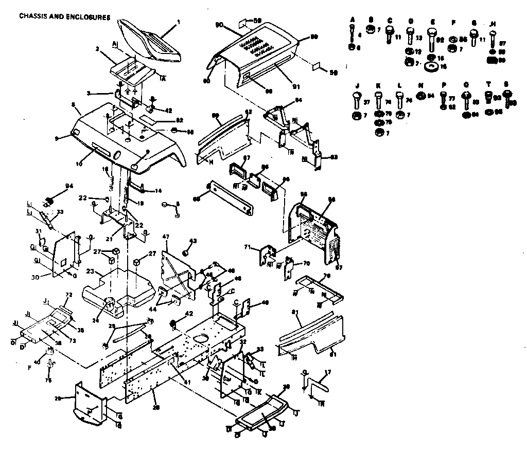 Craftsman 917254332 chassis and enclosure diagram