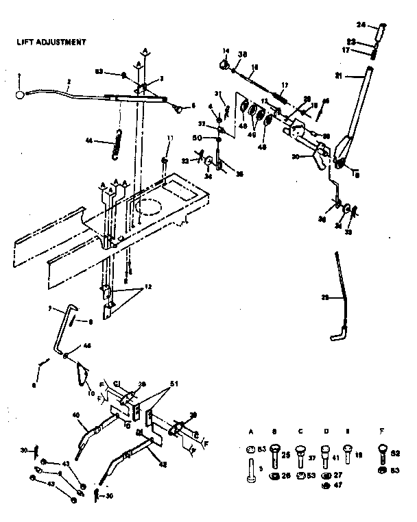 Craftsman 917254332 lift adjustment diagram