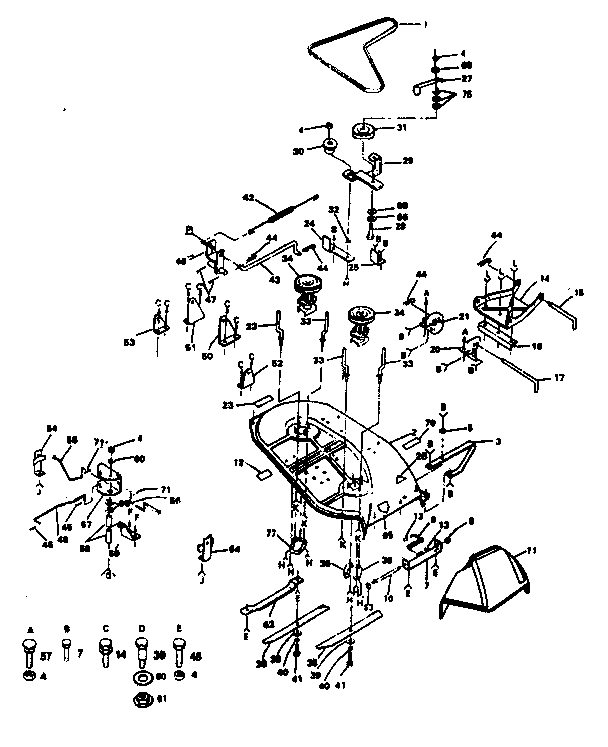 Craftsman 917254561 38" mower diagram