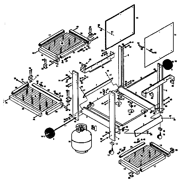 Kenmore 920107831 cart assembly diagram