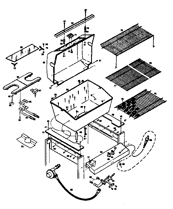 Kenmore 920107831 grill assembly diagram
