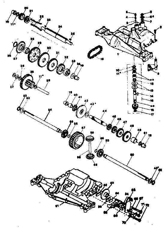 Footedana 4360-5 transaxle diagram