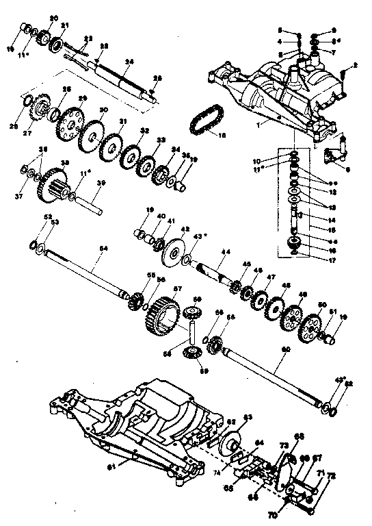 Footedana 4360-7 transaxle diagram
