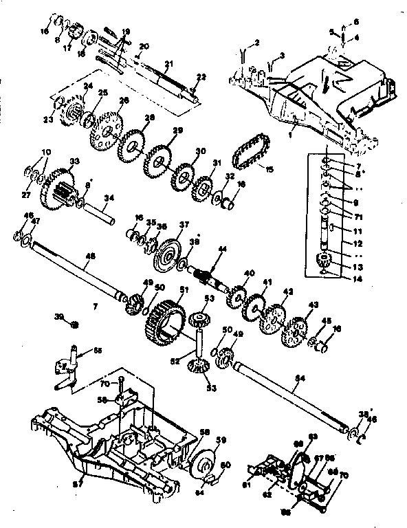 Footedana 4150-55 transaxle diagram