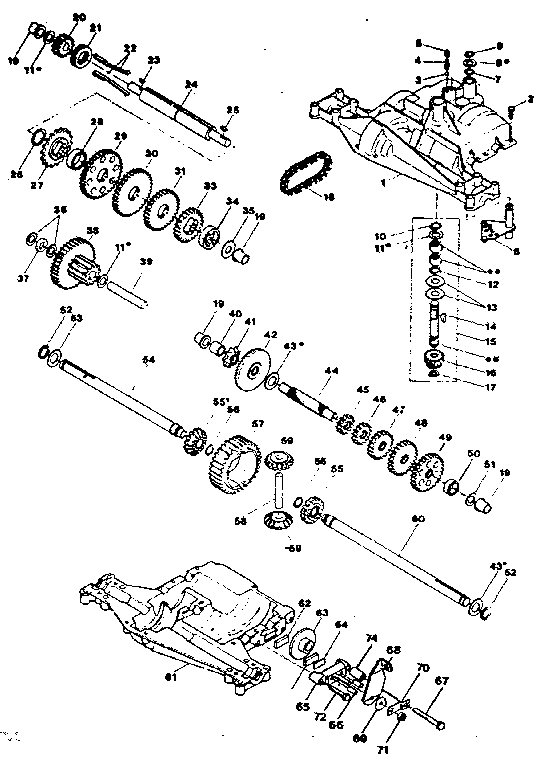 Footedana 4360-2 transaxle diagram