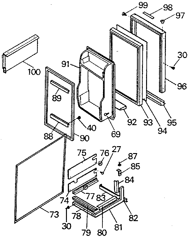 Norcold 643-EG door assembly diagram