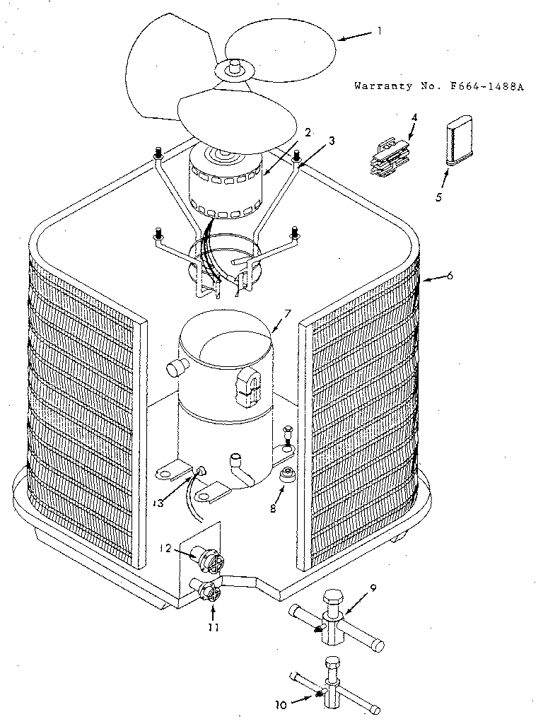 ICP CA1048VKA1 functional replacement parts diagram