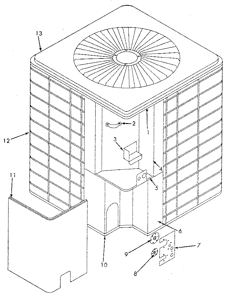 ICP CA1048VKA1 cabinet diagram