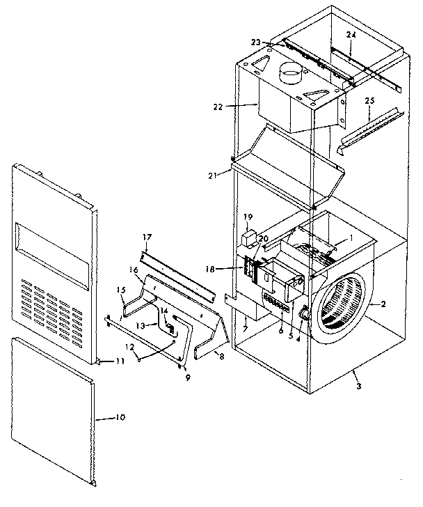 Kenmore 867762151 upflow furnace diagram