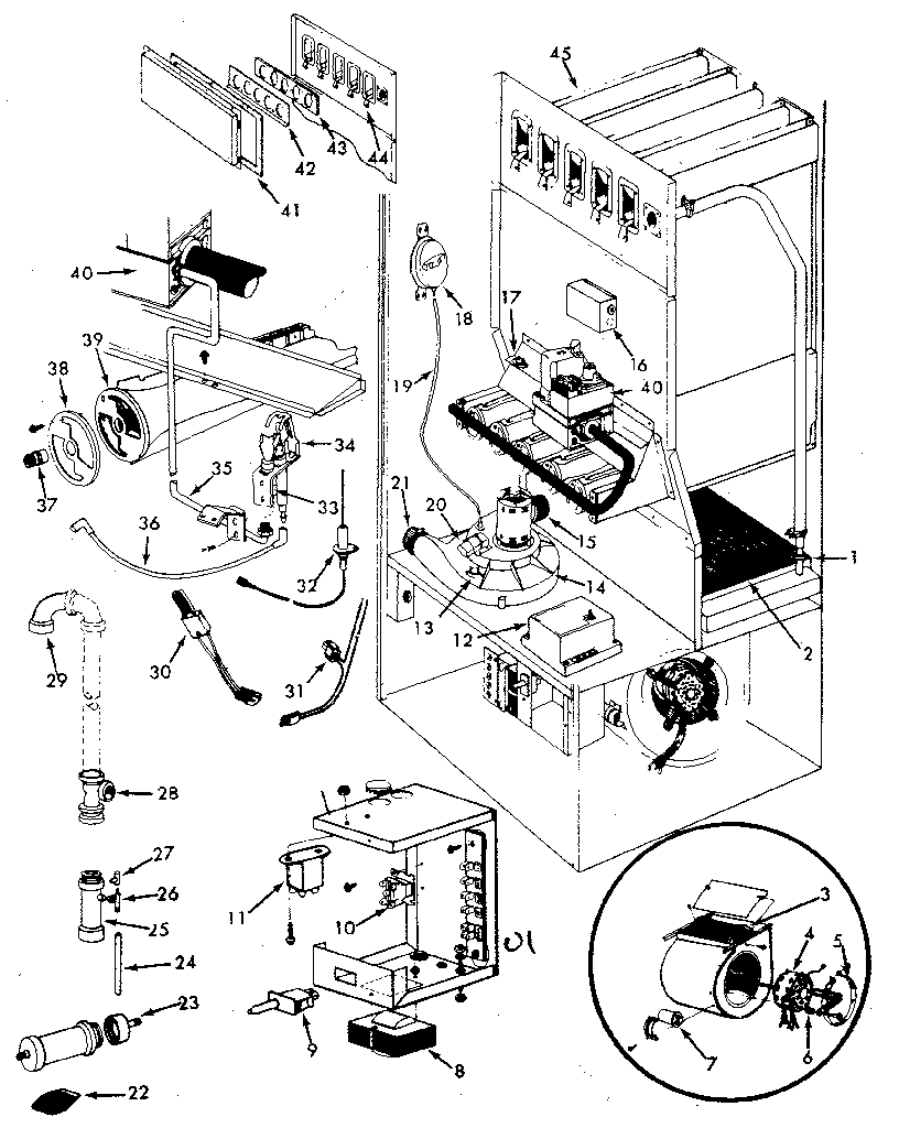 ICP NUGK075DG04 functional replacement parts diagram