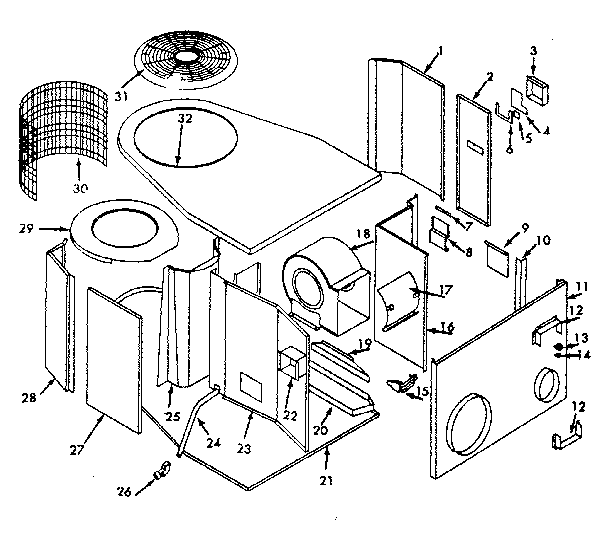 ICP PH5036AKA1 non-functional replacement parts diagram