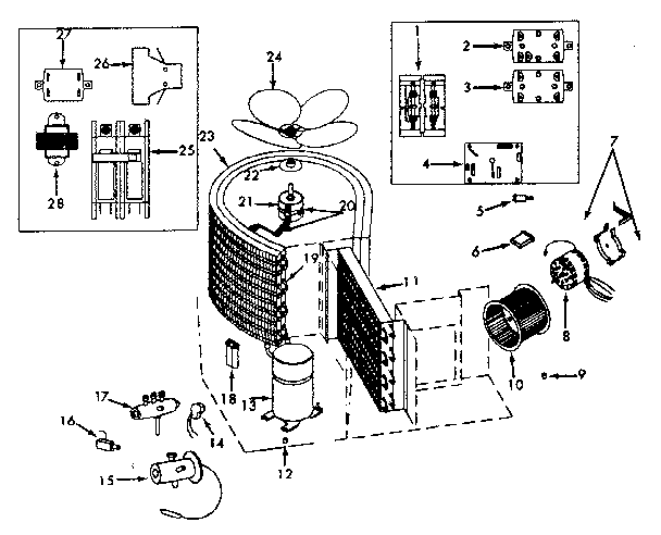 ICP PH5036AKA1 functional replacement parts diagram