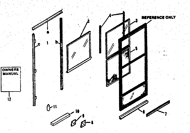 Sears 65665226100 replacement parts / 2 half door style diagram