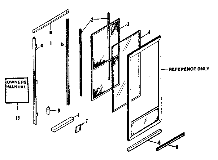 Sears 65665320270 replacement parts / 3/4 panel diagram