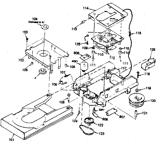 Sony CDP-350 mechanism diagram
