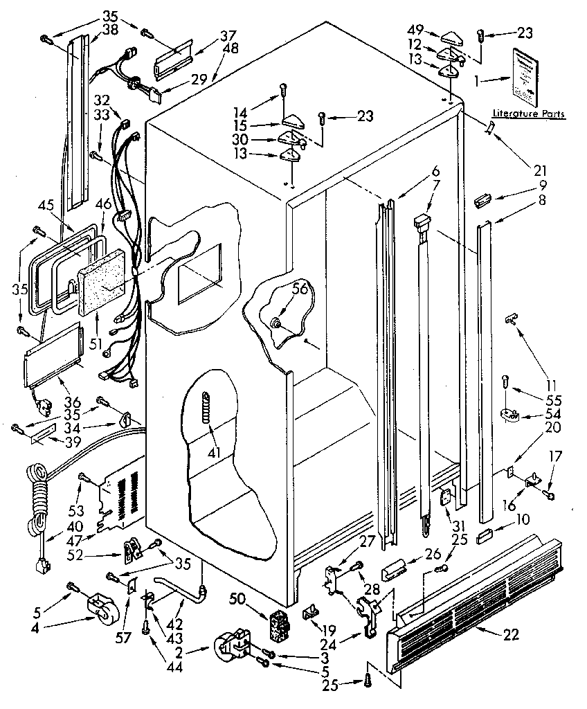Kenmore 1068582710 cabinet parts diagram