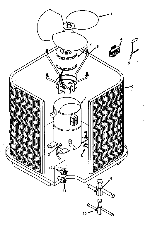 ICP CA3018QKA1 functional replacement parts diagram