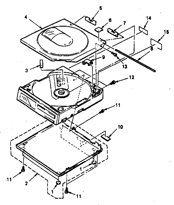 Sony D-75 cabinet and chassis diagram