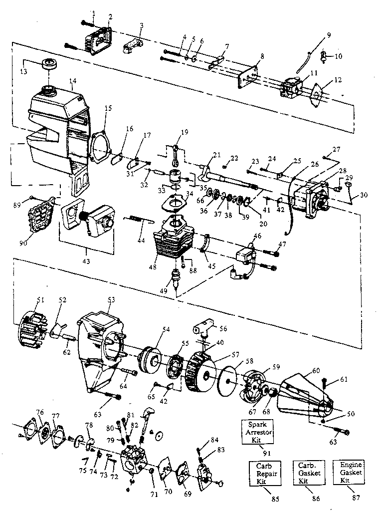 Craftsman 358797210 engine diagram