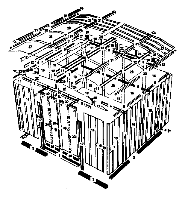 Sears 697686410 model no. 697.686410 10'x9' storage building diagram
