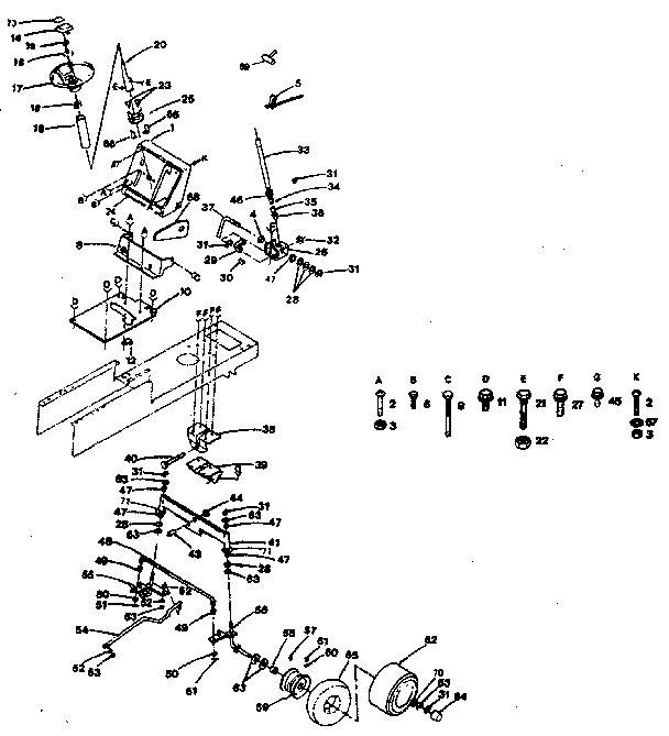 Craftsman 917254245 steering and front axle diagram