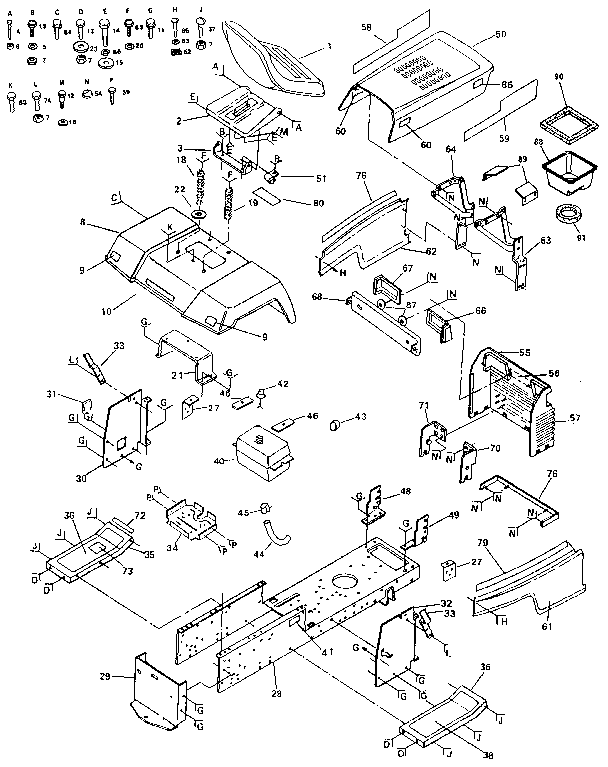 Craftsman 917254551 chassis and enclosures diagram